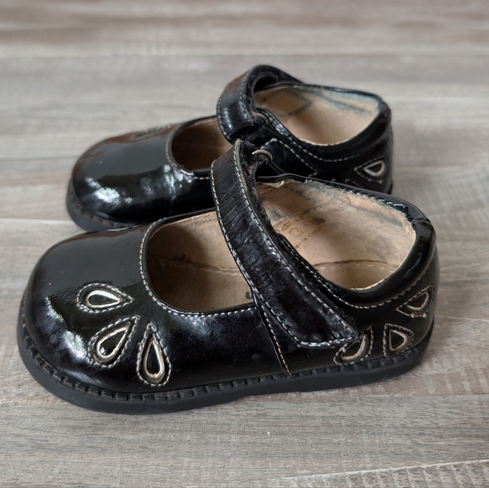 See Kai Run Shiny Black Dress Shoes Toddler Size 6 - Picture 4 of 7